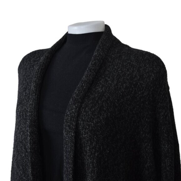 Levi's Knit Tie Cardigan Sweater Wool Blend Black Gray Size XL - Picture 3 of 9
